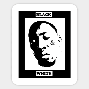 black and white Sticker